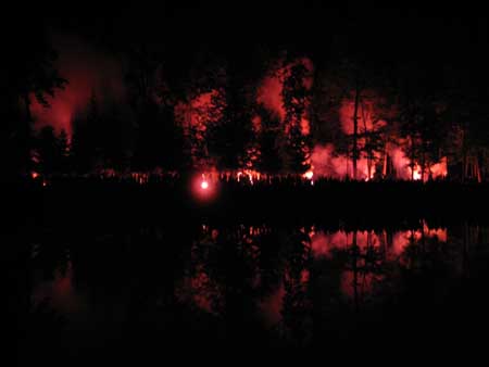 feu d'artifice lac morillon village