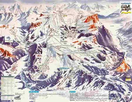 plan pistes de ski grand massif